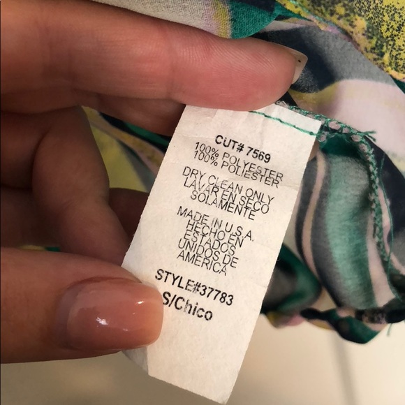 Francesca’s Cold Shoulder Green Stripe Blouse Top - Picture 3 of 4